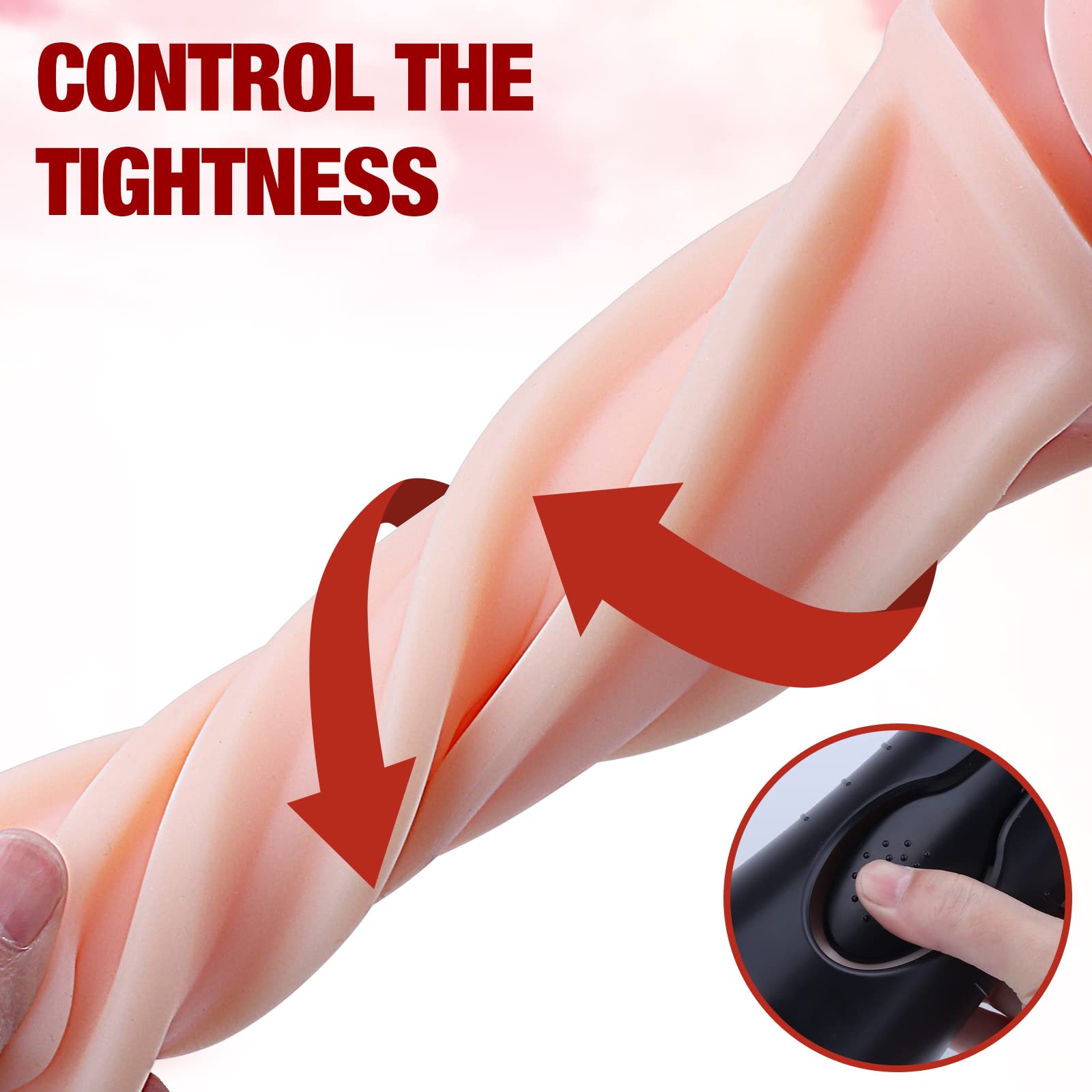 Mens Sex Toys Male Masturbator, Vibrating Masturbator Squeezable Pocket Pussy for Men with 7.5" Depth Lifelike Textured Vagina, Plump and Soft Fleshy Masturbating Stroker Toys, Adult Sex Toys for Men
